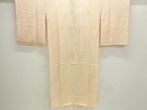 絞り斜め縞模様長襦袢（刺繍衿付）
